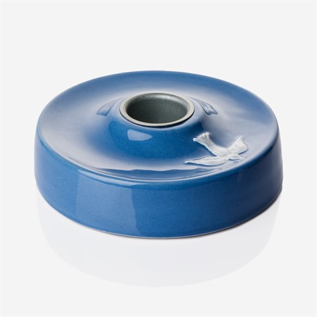Dopljusstake, keramik blå, för ljus diameter 29 mm